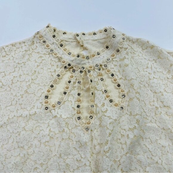 Vintage Tobi Califonia Top Size Small embellished with pearls and sequence - Picture 6 of 14